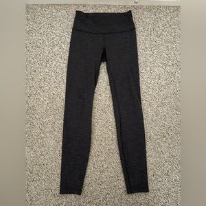 Lululemon Wunder Under 28” Pant in Luon Variegated Knit Black Heathered Black